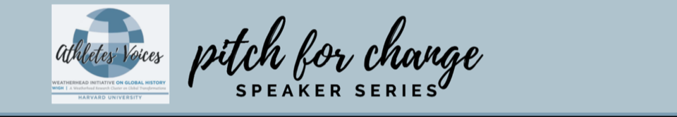 Athletes' Voices Pitch for Change Speaker Series